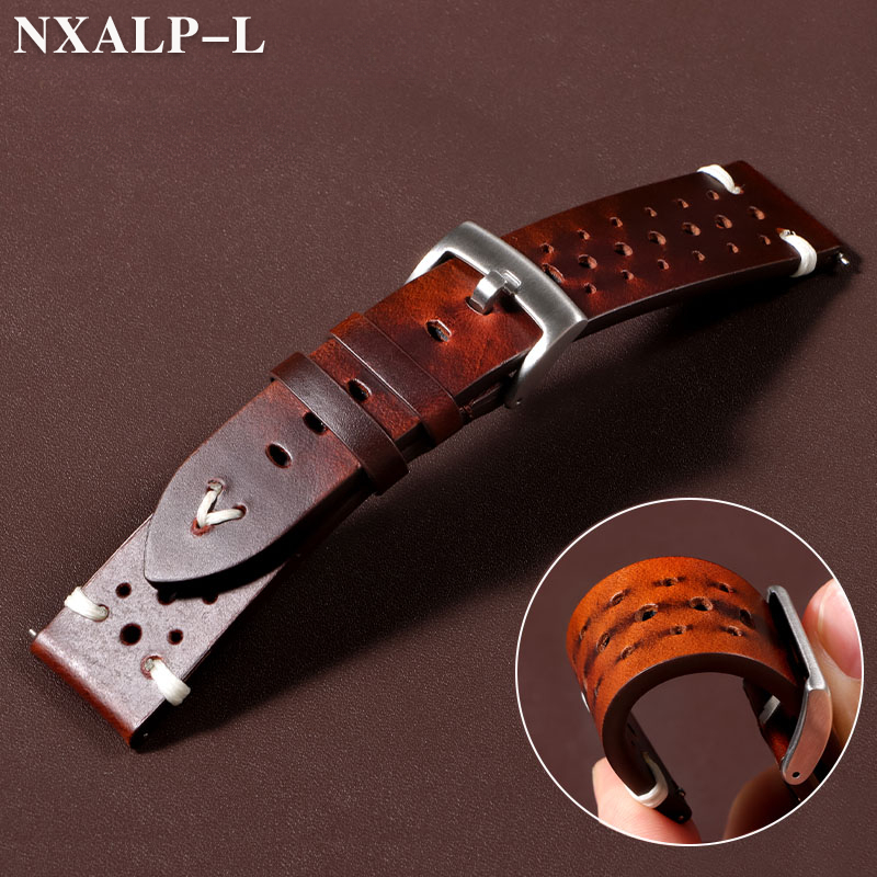 Nylon Nato Strap - Retro Oil Wax Discoloration Leather Watch