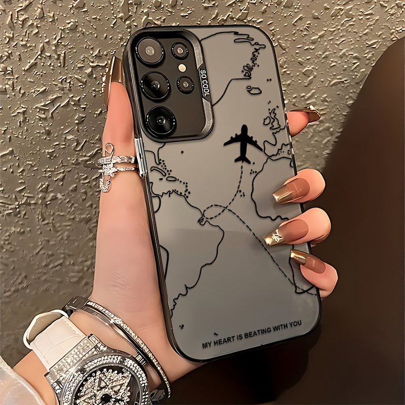 Samsung Galaxy S24 - Interesting Airplane Route Phone Case For