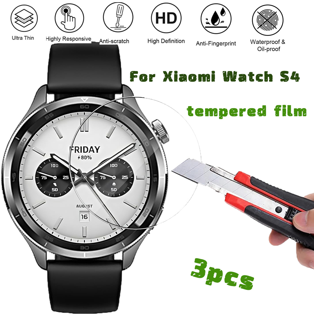 3PCS Tempered Glass Smartwatch - Xiaomi Smartwatch S4 Accessories review and price