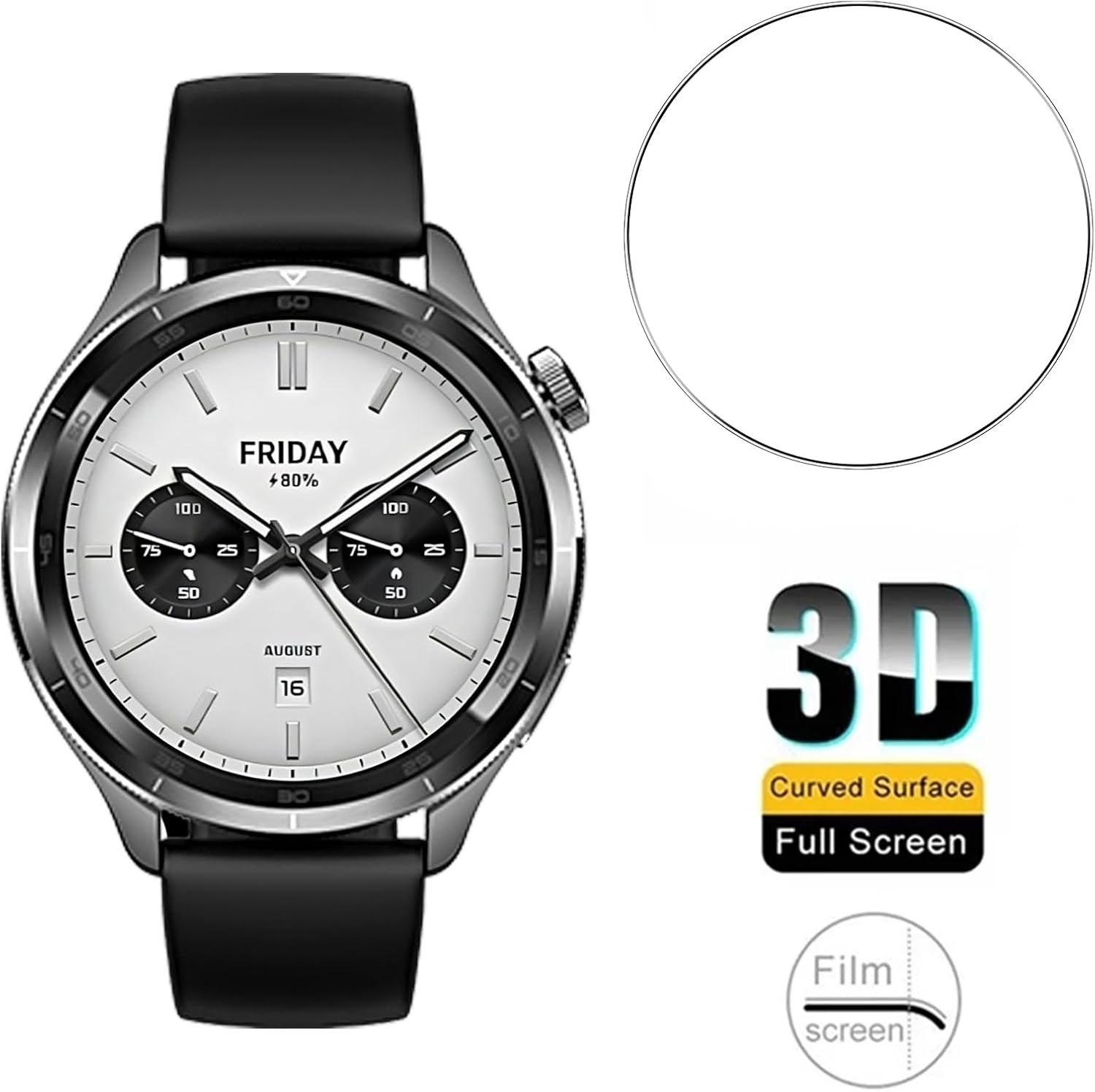 3PCS Tempered Glass Smartwatch - Xiaomi Smartwatch S4 Accessories review and price