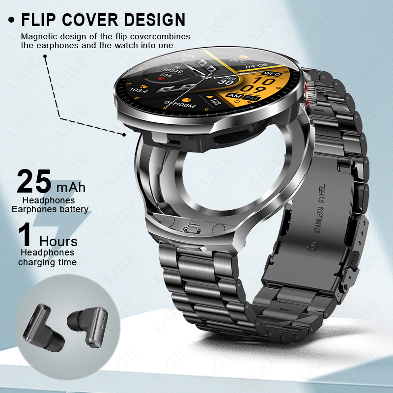 LIGE 2026 New TWS 2-In-1 Heads - Smartwatch Headset review and price