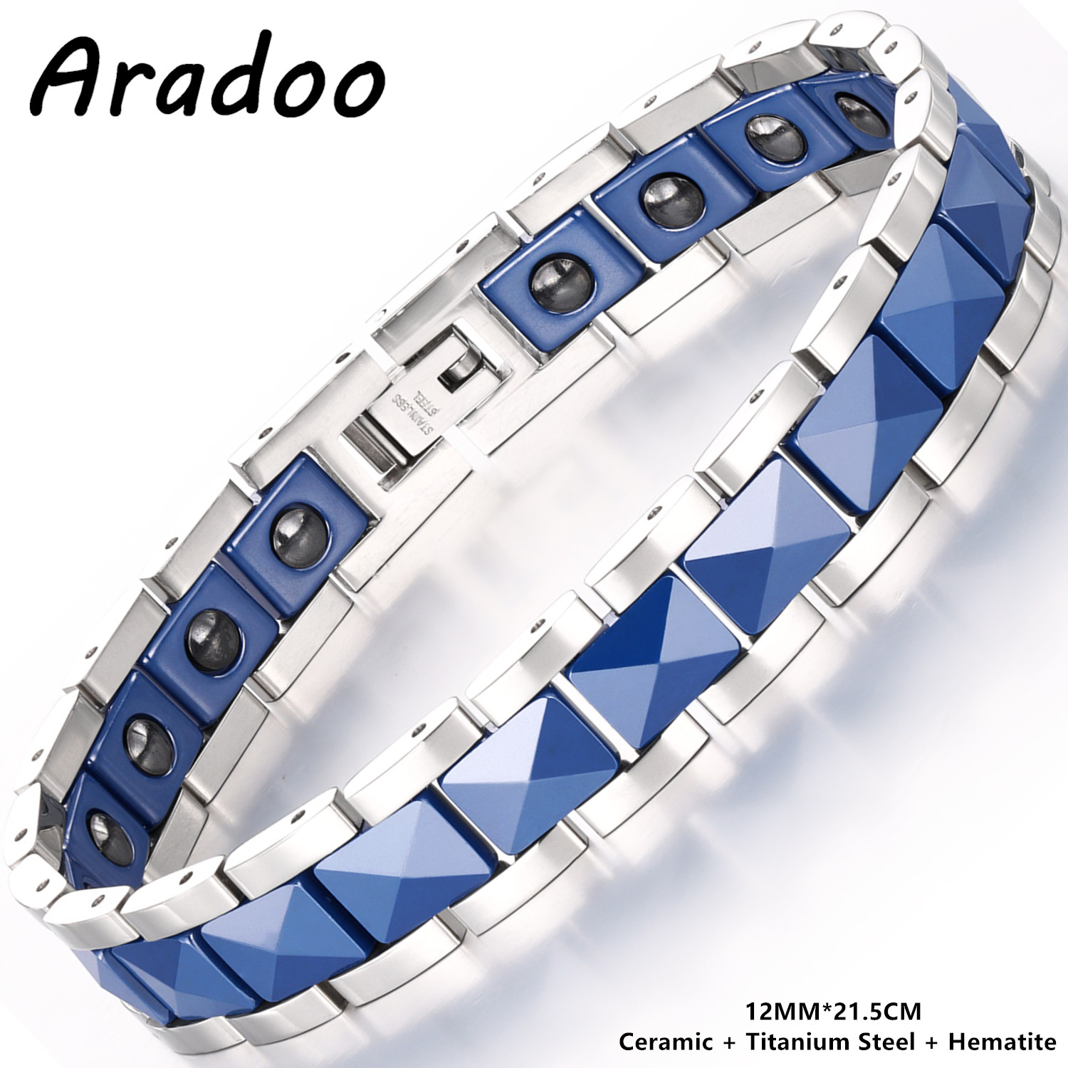 ARADOO Premium Ceramic Titaniu - Ceramic Link Bracelet review and price