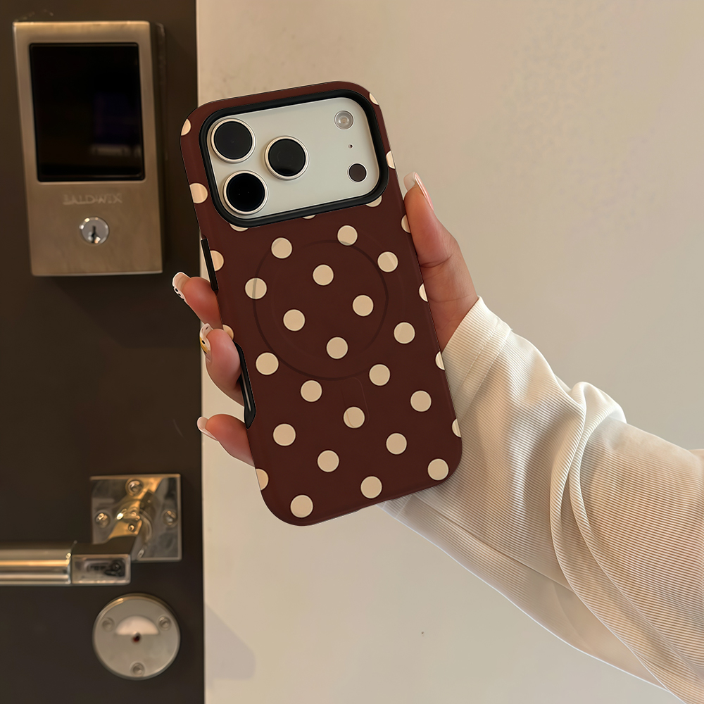 Brown Beige Polka Dot Phone Ca - Apple Iphone 16 review and price