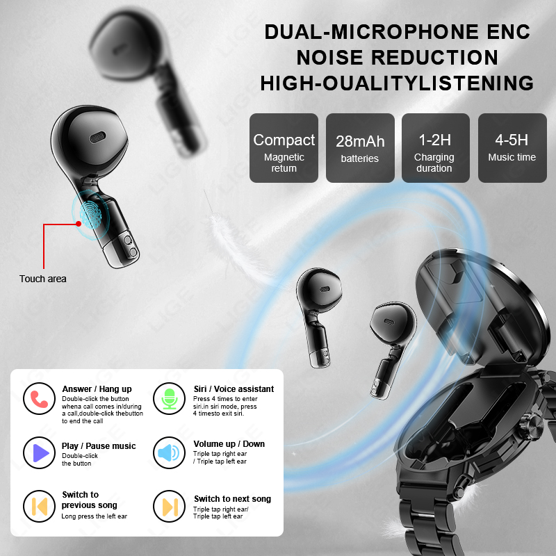 New Men's 2 In 1 Headset Smart - Smartwatch Headset review and price