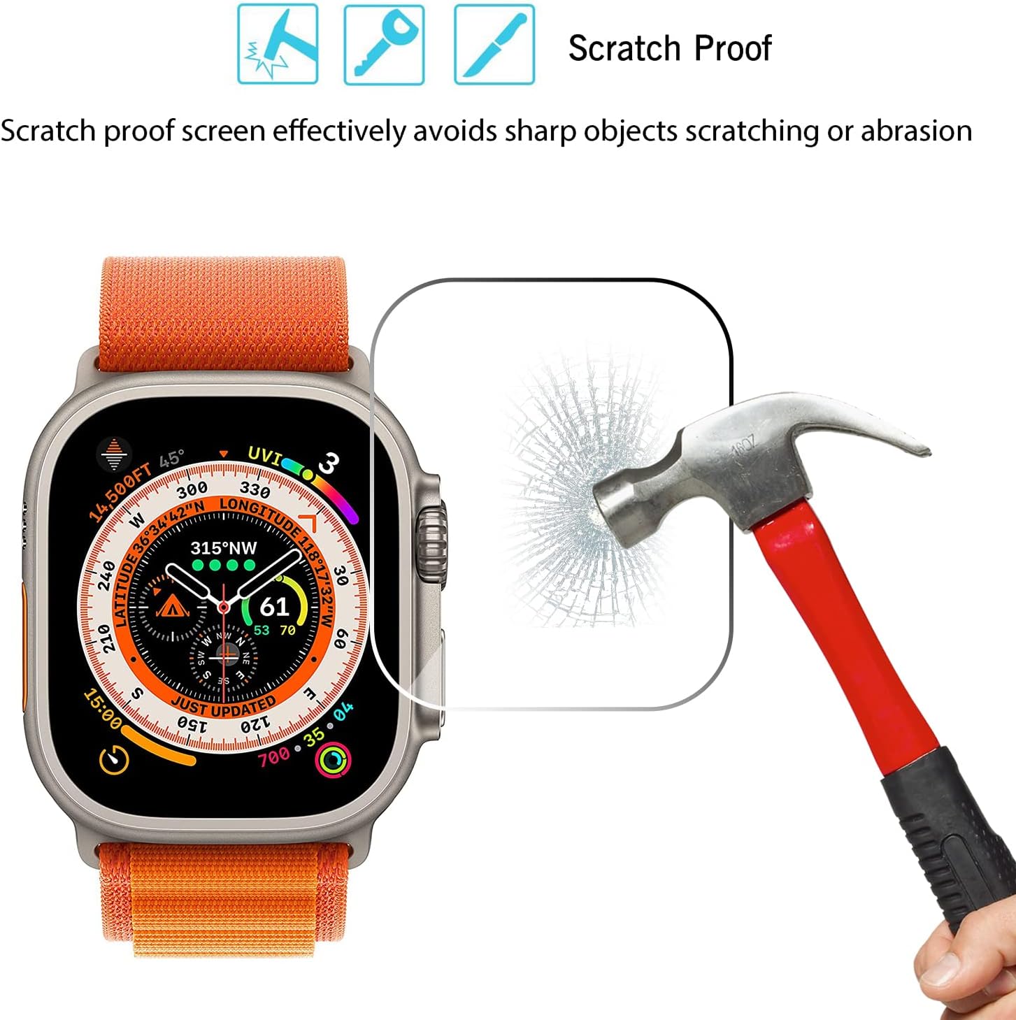 Tempered Glass for Apple Watch - Watch Case Bumper review and price