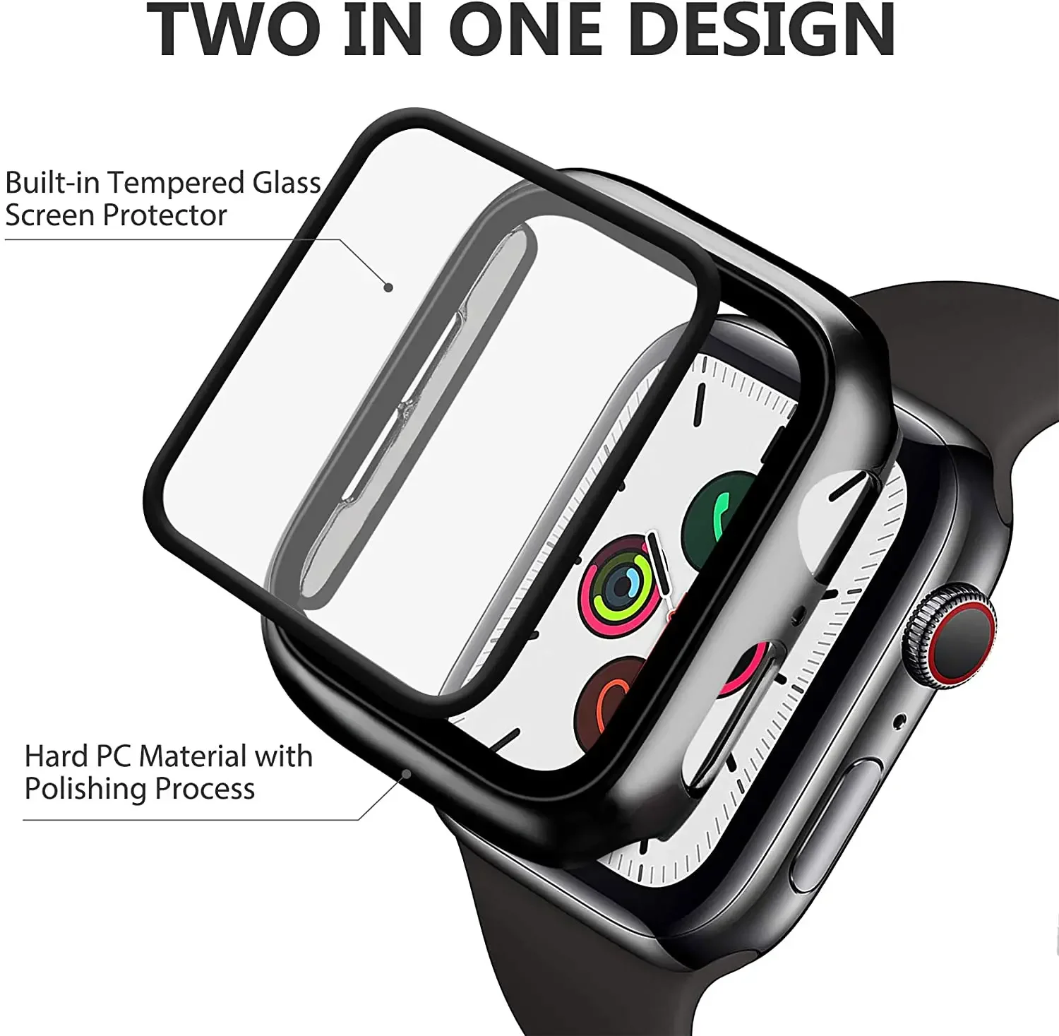 Tempered Glass+cover For Apple - Garmin Smartwatch Accessories review and price
