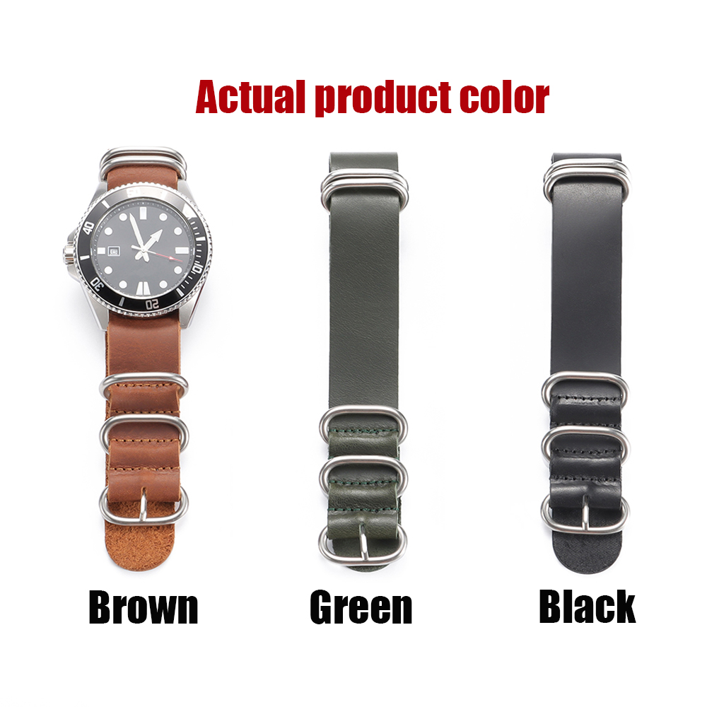 Vintage Genuine Leather Watch  - Nylon Nato Strap review and price