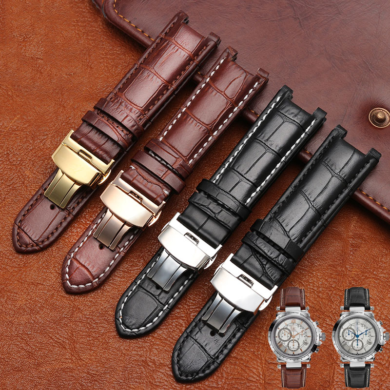 Notched Leather Watch strap 20 - Smartwatch Guess review and price