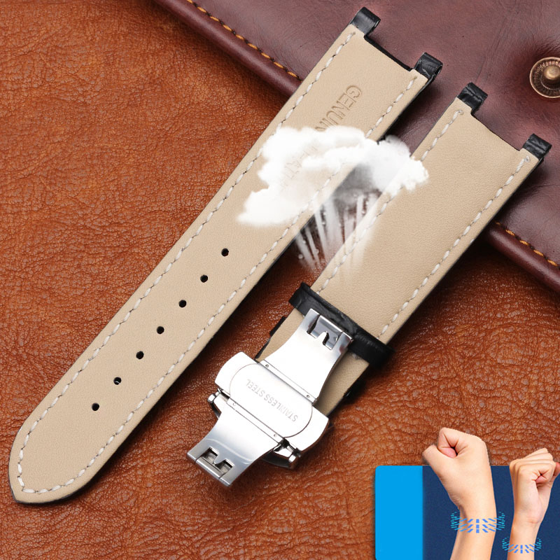 Notched Leather Watch strap 20 - Smartwatch Guess review and price