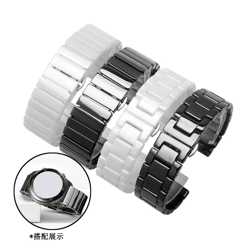 Ceramic 22mm watch band for Sa - Ceramic Link Bracelet review and price