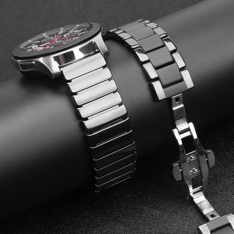 Ceramic 22mm watch band for Sa - Ceramic Link Bracelet review and price