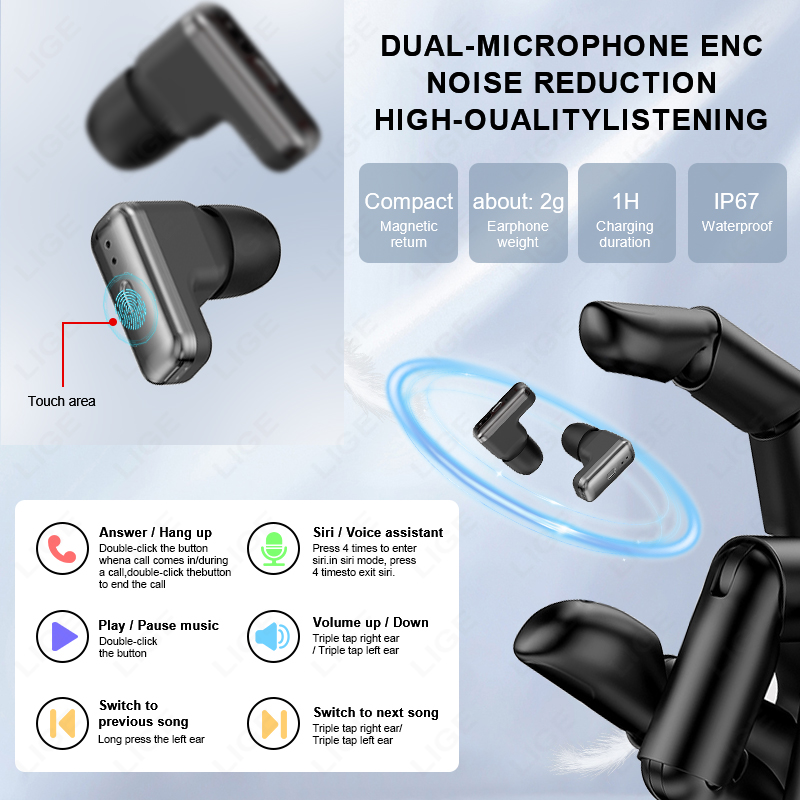LIGE TWS 2 In 1 Headset Smart  - Smartwatch Headset review and price