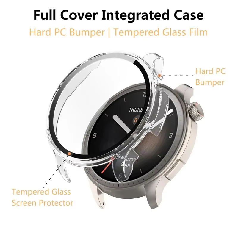 Tempered Glass Case For Amazfi - Amazfit Smartwatch Accessories review and price