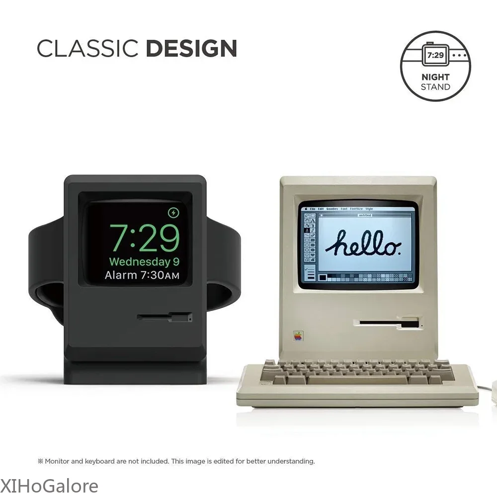 Retro Computer Pattern Silicon - Watch Charging Dock review and price