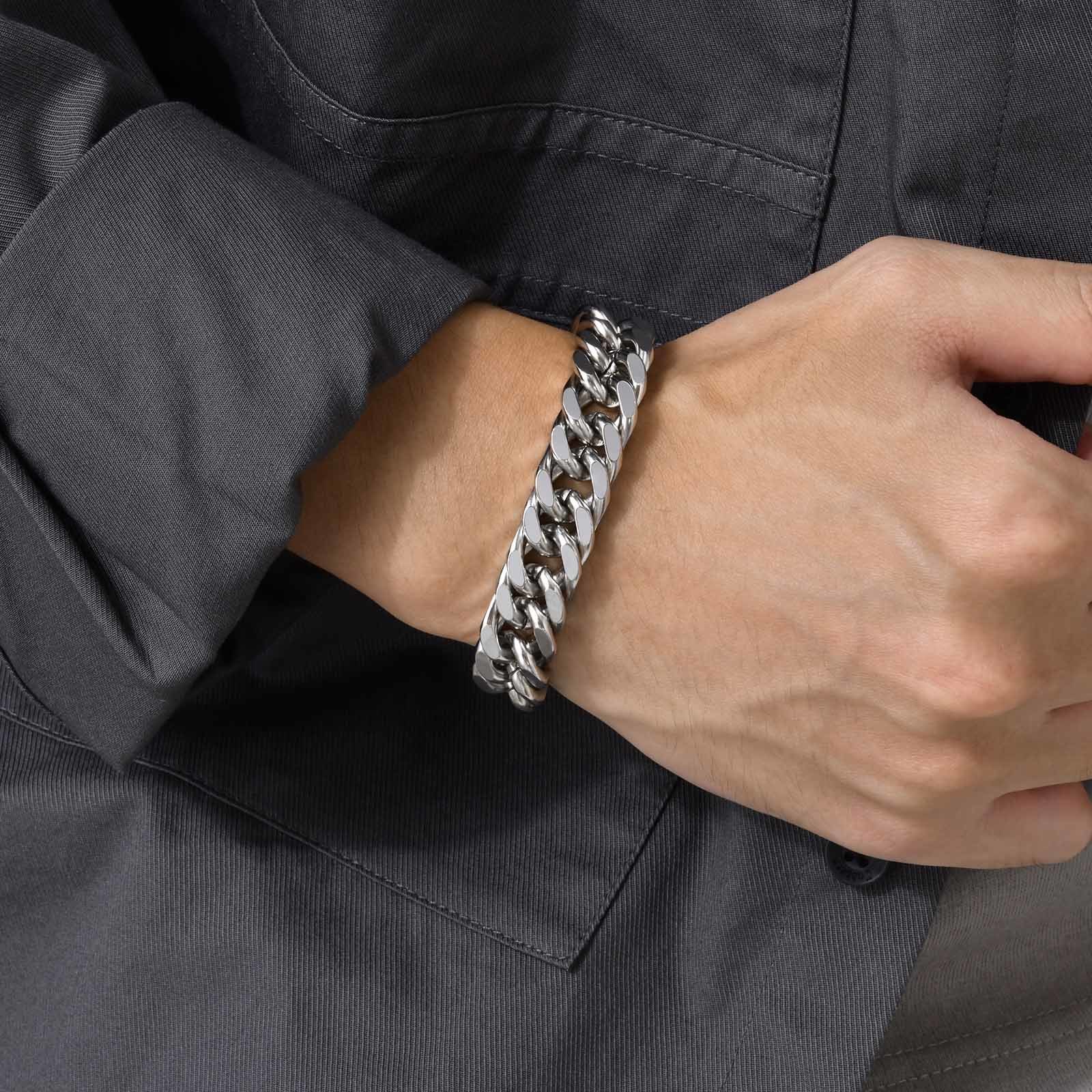 Men's Chunky 8/10/12/15MM Stai - Ceramic Link Bracelet review and price