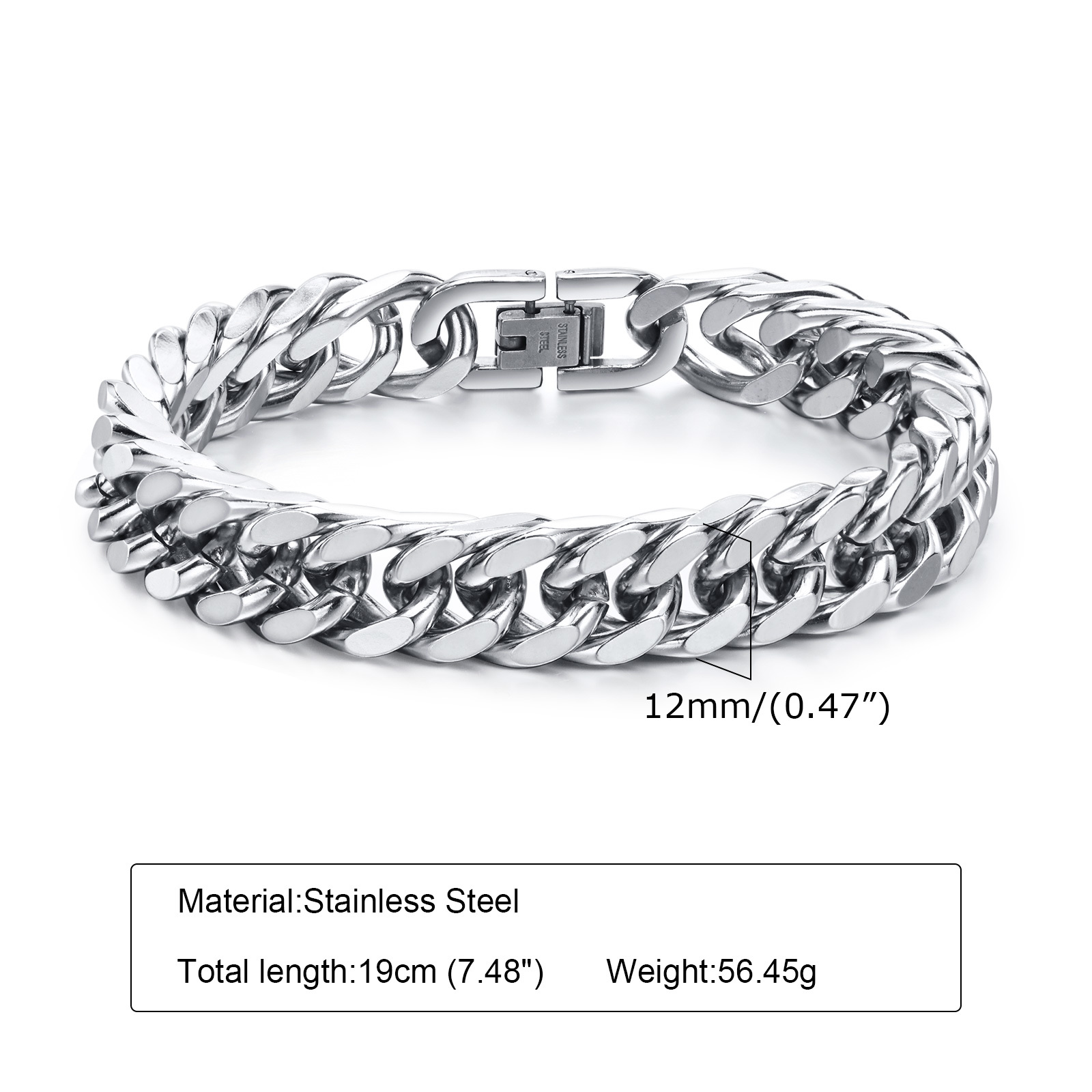 Men's Chunky 8/10/12/15MM Stai - Ceramic Link Bracelet review and price