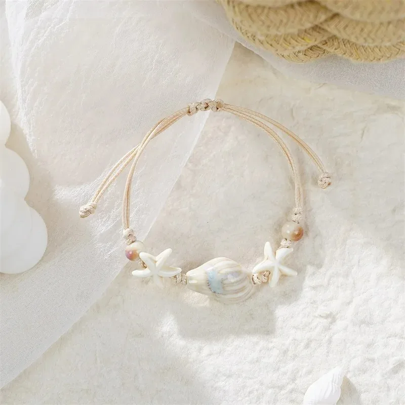 Bohemian Conch Starfish Shells - Ceramic Link Bracelet review and price