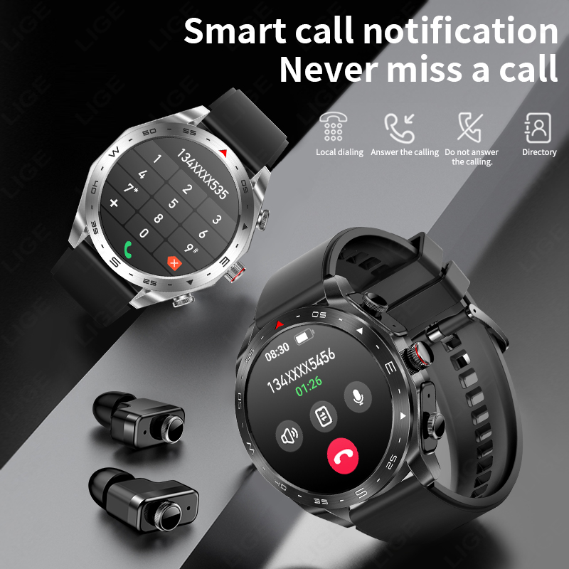 LIGE With Earbuds Bluetooth He - Smartwatch Headset review and price