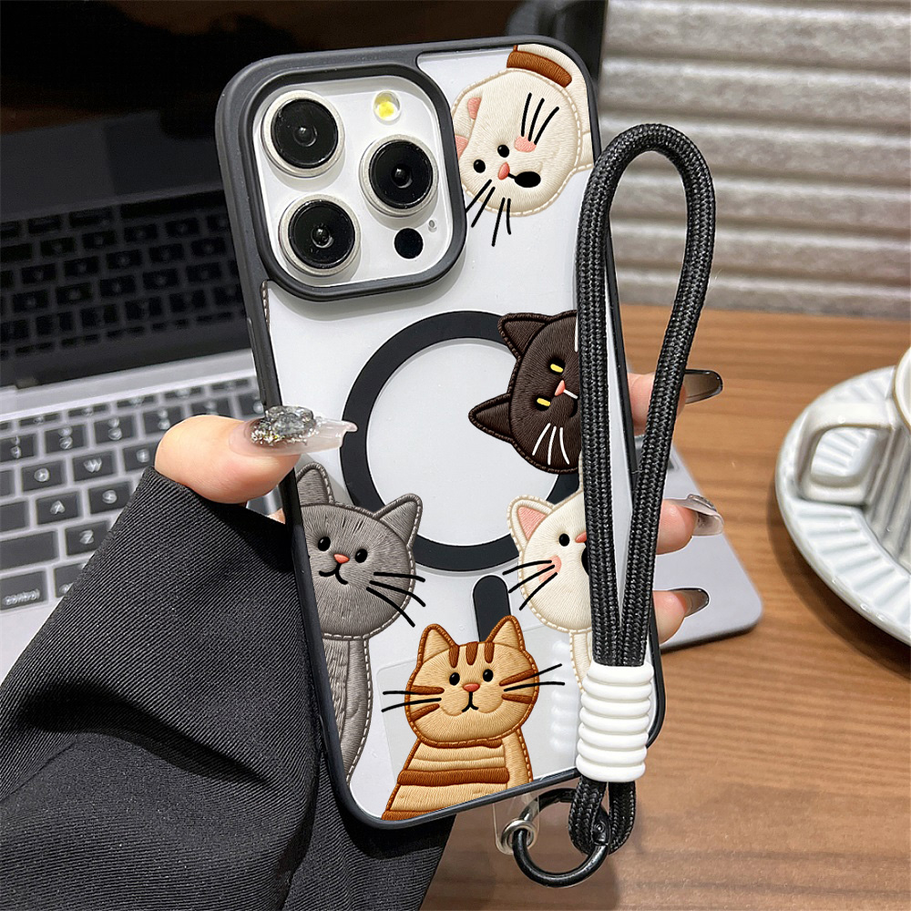 Cute Faux Embroidery Cat Phone - Apple Iphone 16 review and price
